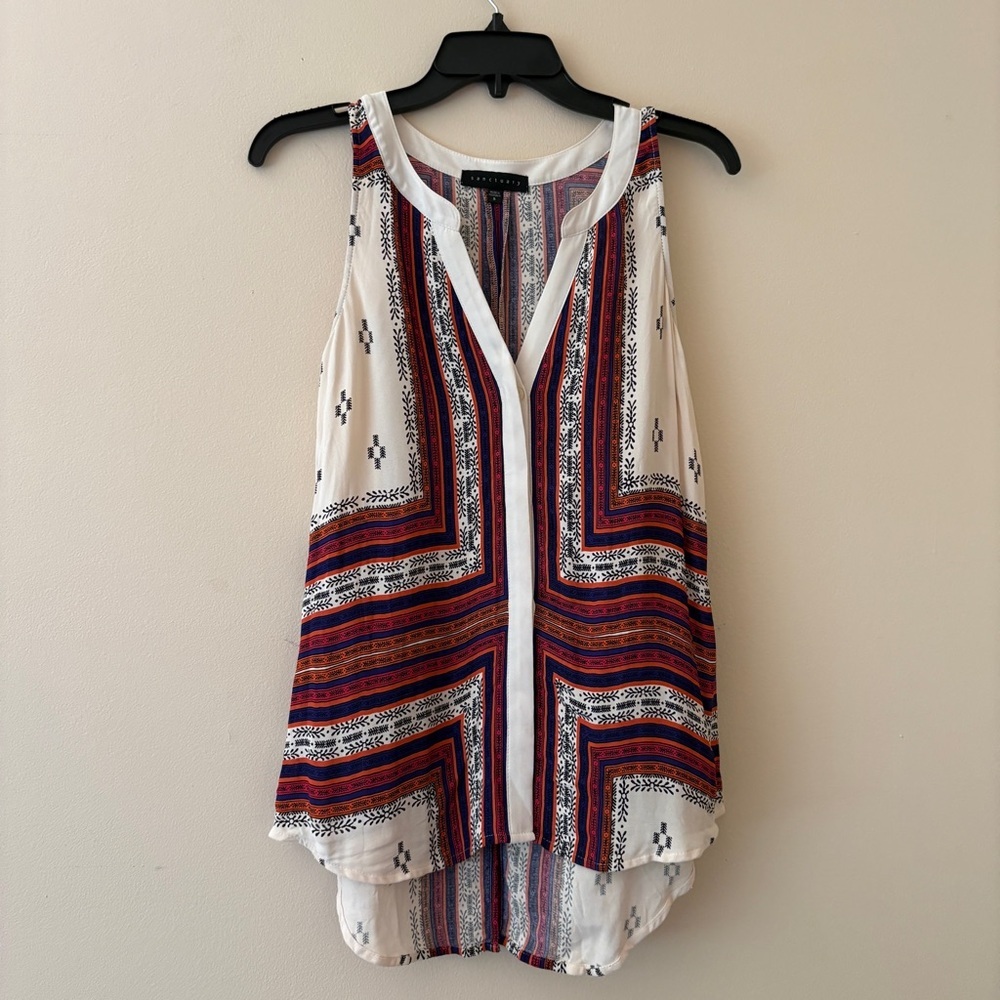 Rose & Olive Multicolor Sleeveless Blouse
